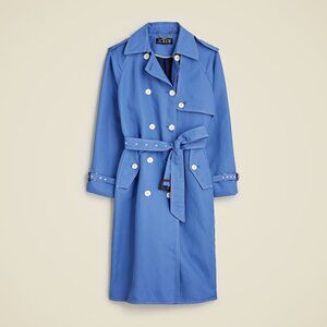 J.Crew #CD420 Relaxed trench coat in lightweight shiny nylon 6P 6 P6 Petite